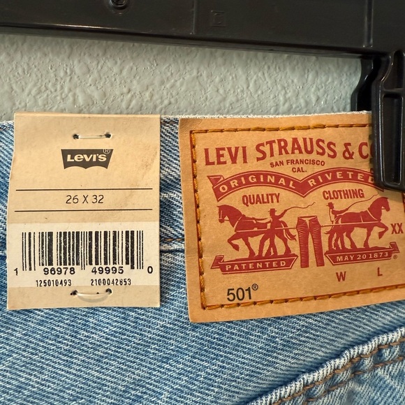 Levi's Light Blue Distressed Slim Jeans - Picture 5 of 8